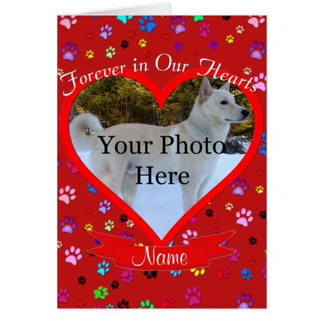 Pet Memorial Forever in ons hart (Voorkant)