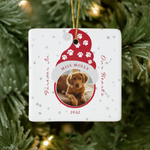 Pet Memorial Forever in ons hart Foto Keramisch Ornament