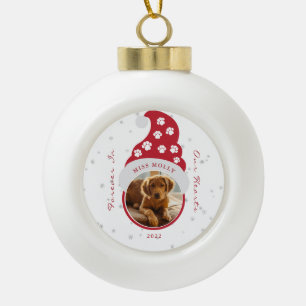 Pet Memorial Forever in ons hart Foto Keramische Bal Ornament