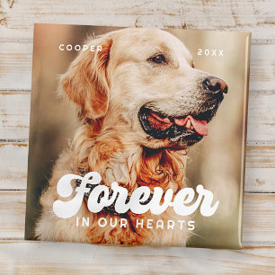 Pet Memorial Forever in ons hart  Foto Magneet