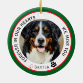 Pet Memorial Forever in ons hart Keramisch Ornament (Achterkant)