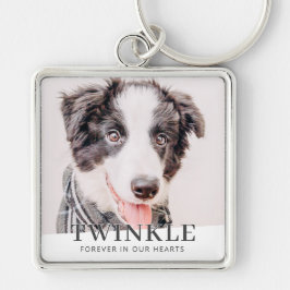 Pet Memorial Forever in ons hart Moderne foto Sleutelhanger