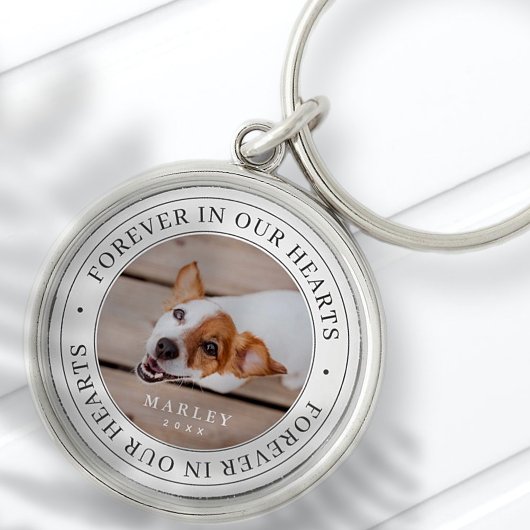 Pet Memorial Forever in ons hart Moderne foto Sleutelhanger