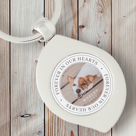 Pet Memorial Forever in ons hart Moderne foto Sleutelhanger