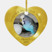 Pet Memorial FOREVER IN ONZE HARTS Foto Keepomwill Keramisch Ornament (Voorkant)