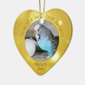 Pet Memorial FOREVER IN ONZE HARTS Foto Keepomwill Keramisch Ornament (Links)