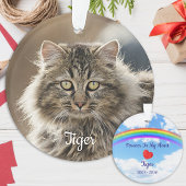 Pet Memorial Forever in Our Hearts Cat Foto Ornament