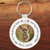 Pet Memorial Forever in Our Hearts Custom Sleutelh Sleutelhanger (Achterkant)