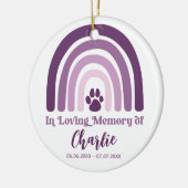 Pet Memorial foto aandenken Keramisch Ornament (Links)