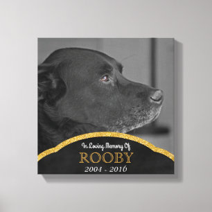 Pet Memorial Foto Aangepaste gepersonaliseerde naa Canvas Afdruk