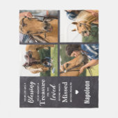 Pet Memorial Foto Collage Fleece Deken (Voorkant)