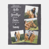Pet Memorial Foto Collage Fleece Deken (Voorkant)