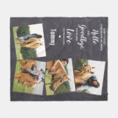 Pet Memorial Foto Collage Fleece Deken (Voorkant (Horizontaal))
