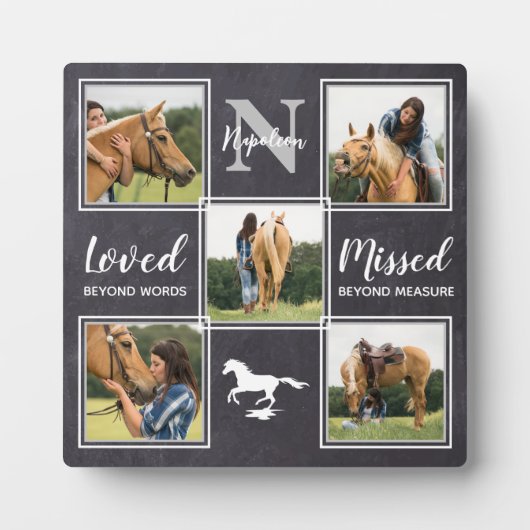 Pet Memorial Foto Collage Fotoplaat (Voorkant)