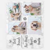 Pet Memorial Foto Collage Keepslag Fleece Deken (Voorkant)
