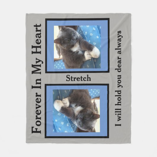 Pet Memorial Foto Fleece Deken (Voorkant)