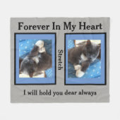 Pet Memorial Foto Fleece Deken (Voorkant (Horizontaal))