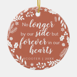 Pet Memorial Foto gepersonaliseerd Holiday Greener Keramisch Ornament