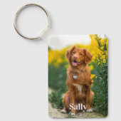 Pet Memorial Foto Gift Sympathie Poem Pet Loss Sleutelhanger (Voorkant)