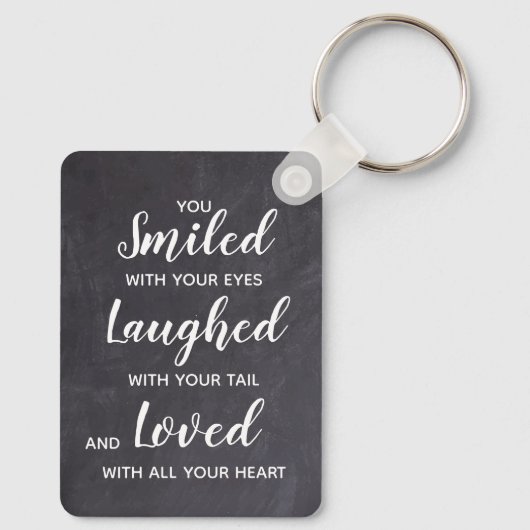 Pet Memorial Foto Gift Sympathie Poem Pet Loss Sleutelhanger (Achterkant)