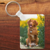 Pet Memorial Foto Gift Sympathie Poem Pet Loss Sleutelhanger (Voorkant)