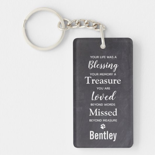 Pet Memorial Foto Gift Sympathy Pet Loss Memorial Sleutelhanger (Voorkant)