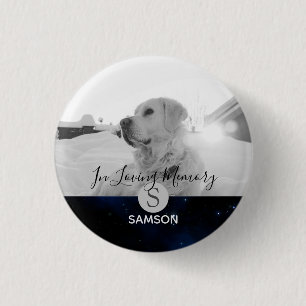 Pet Memorial FOTO - In Loving Memory gepersonalise Ronde Button 3,2 Cm