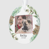 Pet Memorial Foto Kerstversiering Ornament (voorkant)