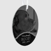Pet Memorial Foto op persoonlijke titel Kerstmis Ornament (voorkant)