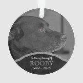 Pet Memorial Foto op persoonlijke titel Kerstmis Ornament (achterkant)