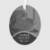 Pet Memorial Foto op persoonlijke titel Kerstmis Ornament (voorkant)