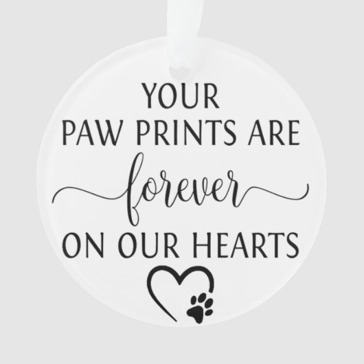 Pet Memorial Foto Ornament (voorkant)