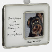 Pet Memorial Foto Ornament (Rechts)