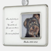 Pet Memorial Foto Ornament (Links)