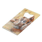 Pet memorial foto PERSONALIZE Creditkaart Flessenopener (Achterkant Gekanteld)