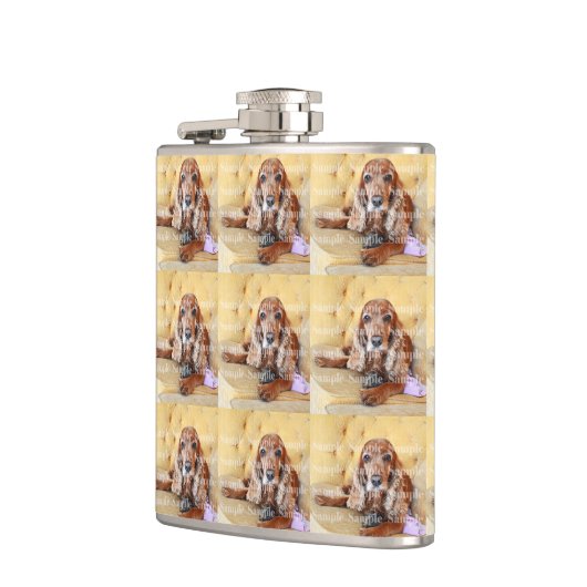 Pet memorial foto PERSONALIZE Heupfles (Links)