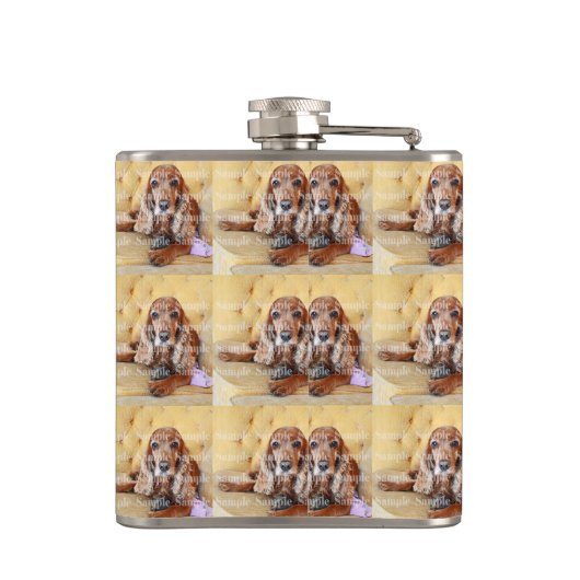 Pet memorial foto PERSONALIZE Heupfles (Achterkant)