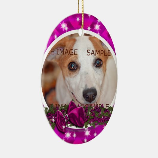 Pet memorial foto PERSONALIZE Keramisch Ornament (Rechts)