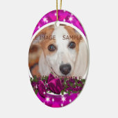 Pet memorial foto PERSONALIZE Keramisch Ornament (Links)