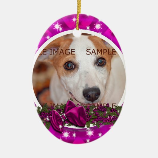 Pet memorial foto PERSONALIZE Keramisch Ornament (Voorkant)
