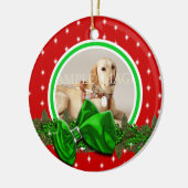 Pet memorial foto PERSONALIZE Keramisch Ornament (Links)