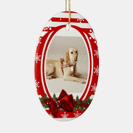 Pet memorial foto PERSONALIZE Keramisch Ornament (Rechts)