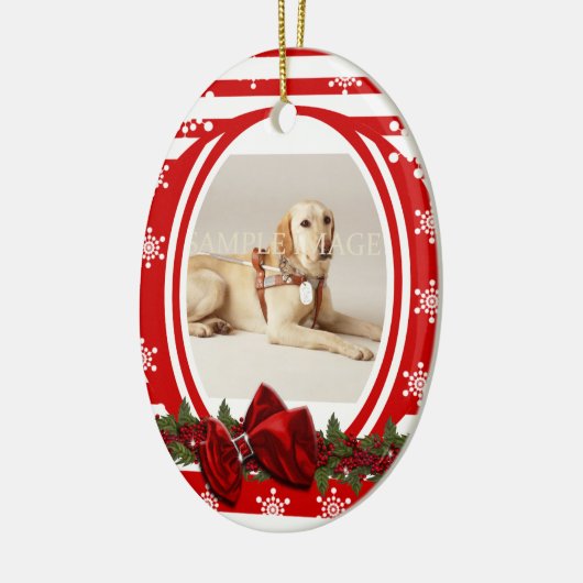 Pet memorial foto PERSONALIZE Keramisch Ornament (Links)