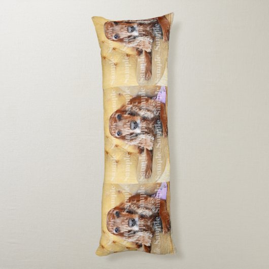 Pet memorial foto PERSONALIZE Lichaamskussen (Achterkant (Verticaal))