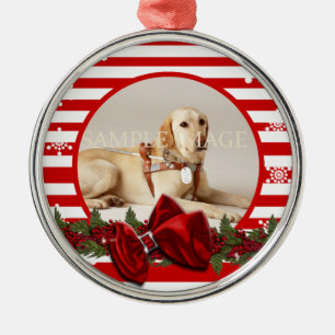 Pet memorial foto PERSONALIZE Metalen Ornament