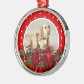 Pet memorial foto PERSONALIZE Metalen Ornament (Links)