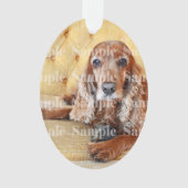 Pet memorial foto PERSONALIZE Ornament (voorkant)