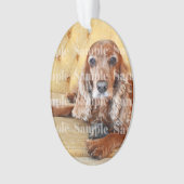 Pet memorial foto PERSONALIZE Ornament (voorkant)