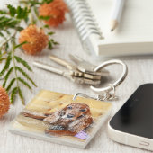 Pet memorial foto PERSONALIZE Sleutelhanger (Voorkant Rechts)