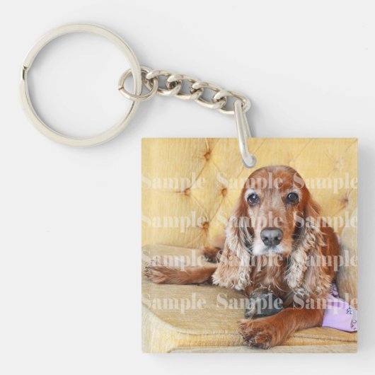 Pet memorial foto PERSONALIZE Sleutelhanger (voorkant)